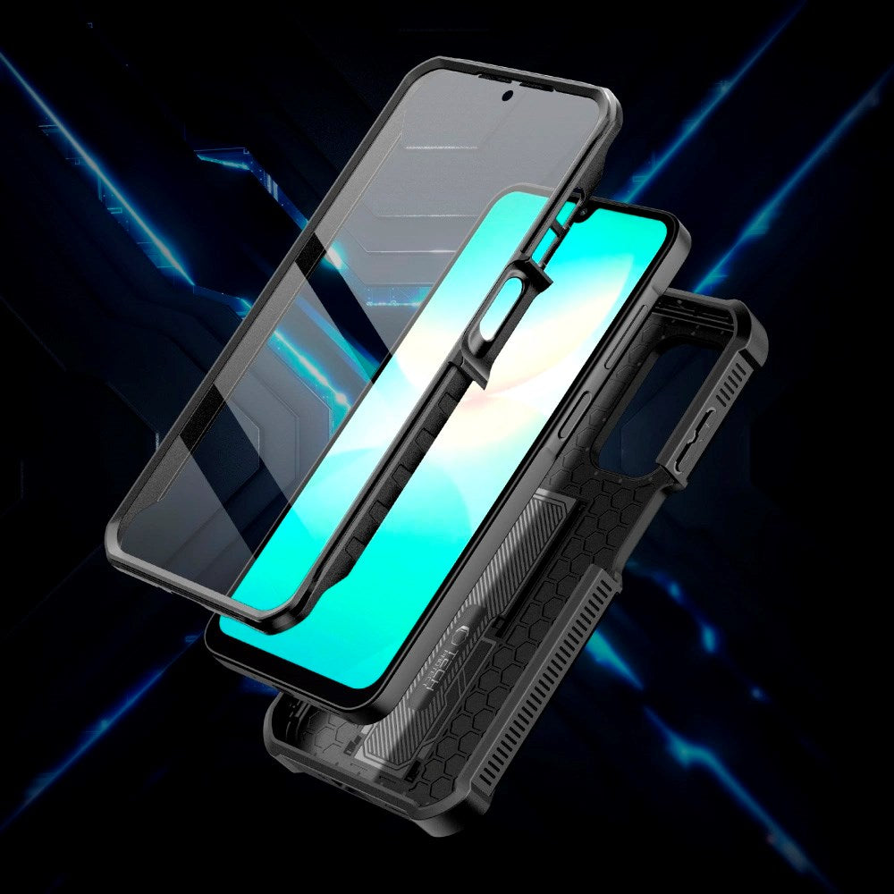 Samsung Galaxy A26 (5G) Tech-Protect Kevlar Pro Hard Plast Deksel m. Skjermbeskyttelse & Kickstand - Svart