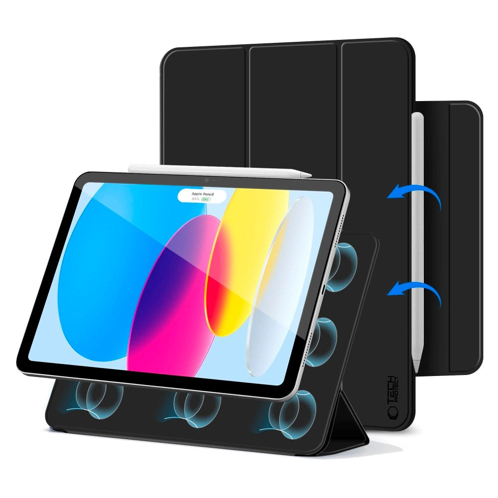 iPad 11" (2025) / 10.9" (2024 / 2022) Tech-Protect SmartCase Magnetisk Flip Deksel - Svart