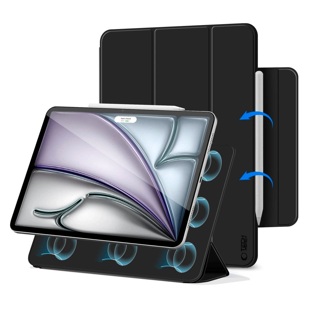 iPad Air 13" (2025 / 2024) Tech-Protect SmartCase Magnetisk Flip Deksel - Svart