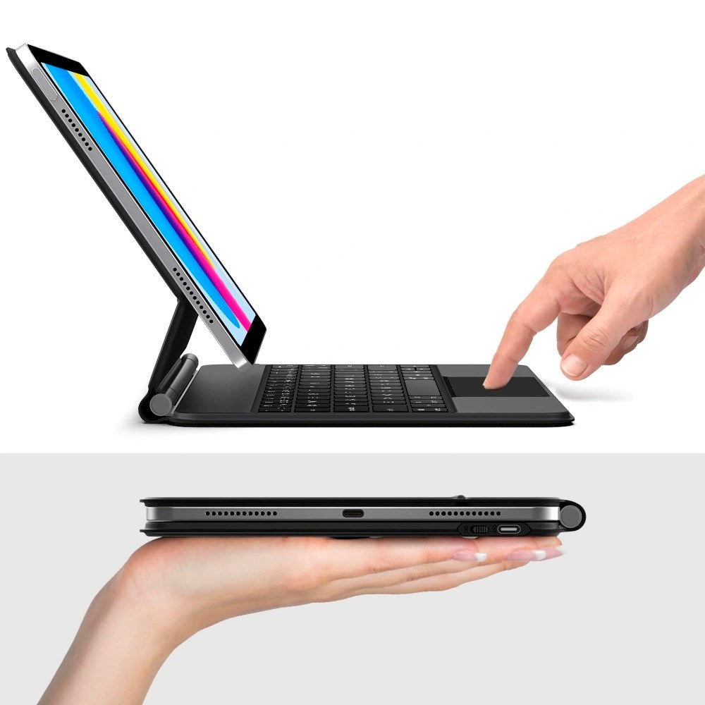 iPad 11" (2025) / 10.9" (2024/2022) Tech-Protect Deksel med Engelsk Tastatur - Svart