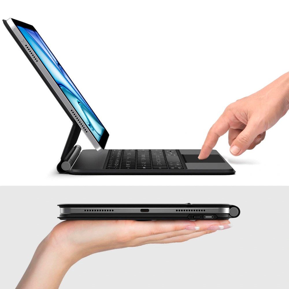 iPad Air 11" (2025 / 2024) / Air (2022 / 2020) Tech-Protect Deksel med Engelsk Tastatur - Svart
