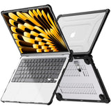 MacBook Air 13" M2 / M3 / M4 (2022 - 2025) Tech-Protect SmartShell Pro Deksel - Svart / Gjennomsiktig