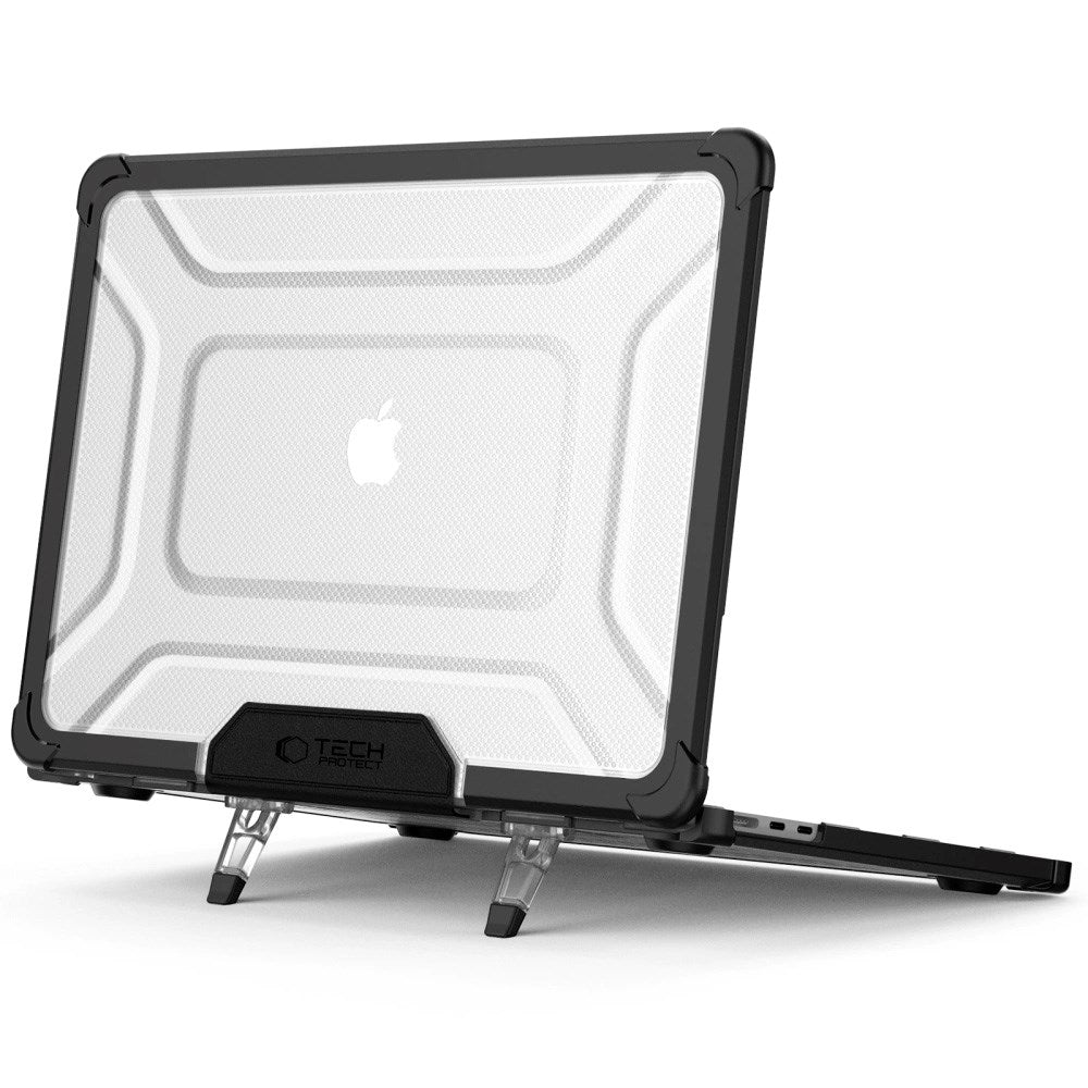 MacBook Air 15" M2 / M3 / M4 (2023 - 2025) Tech-Protect SmartShell Pro Deksel - Svart / Gjennomsiktig