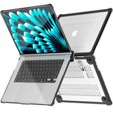 MacBook Air 15" M2 / M3 / M4 (2023 - 2025) Tech-Protect SmartShell Pro Deksel - Svart / Gjennomsiktig
