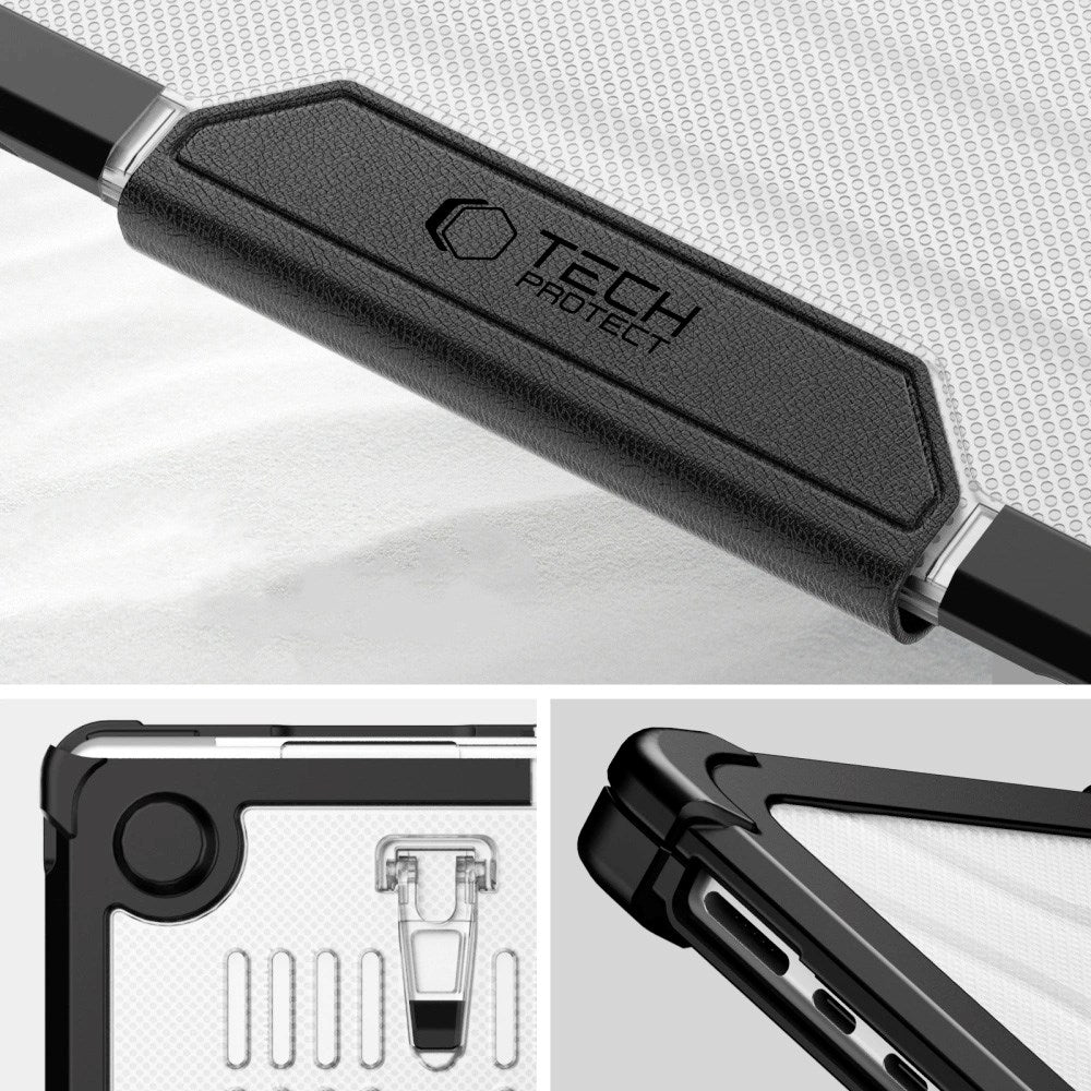 MacBook Air 15" M2 / M3 / M4 (2023 - 2025) Tech-Protect SmartShell Pro Deksel - Svart / Gjennomsiktig