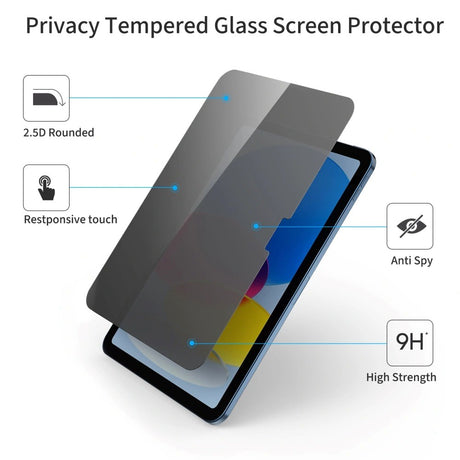 Tech-Protect Glass Spy+ iPad 11" (2025) / 10.9" (2024/2022) Skjermbeskytter i Herdet Glass - Personvernfunksjon