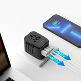 Tech-Protect Reiseadapter EU / UK / US / AU - Svart