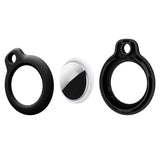 Apple AirTag 1. & 2. Gen. Tech-Protect Rough Plast Deksel m. Karabinkrok - 4 stk - Svart