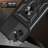 Motorola Moto G55 5G Tech-Protect Camshield Deksel med Magnetisk Ring og Stativfunksjon - Svart