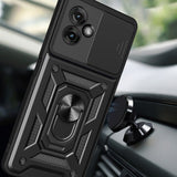 Motorola Moto G55 5G Tech-Protect Camshield Deksel med Magnetisk Ring og Stativfunksjon - Svart