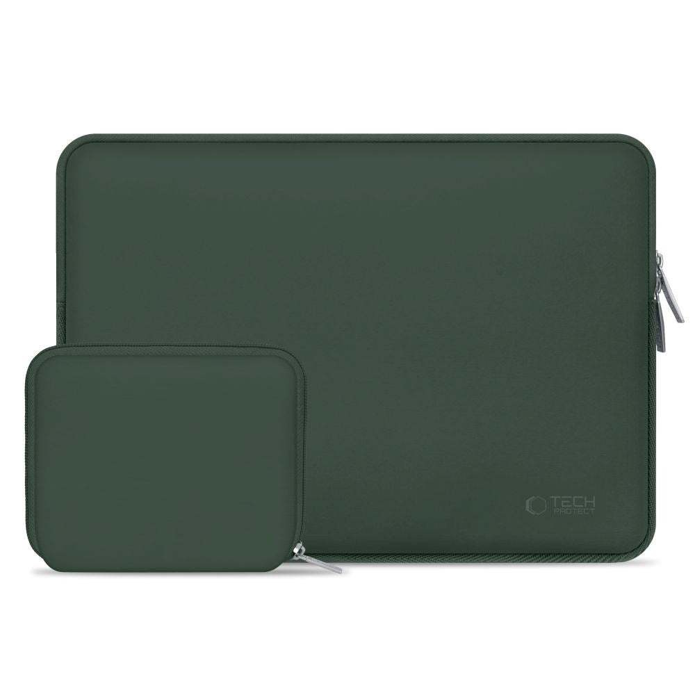 Tech-Protect Neoslim MacBook/Laptop 13-14" Sleeve m. Liten Veske - Grønn