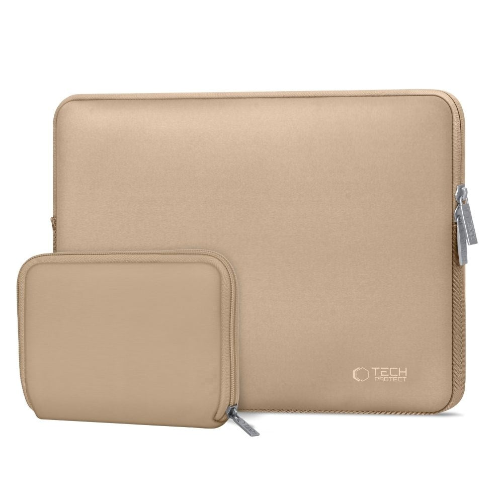 Tech-Protect Neoslim MacBook/Laptop 15-16" Sleeve m. Liten Veske - Beige