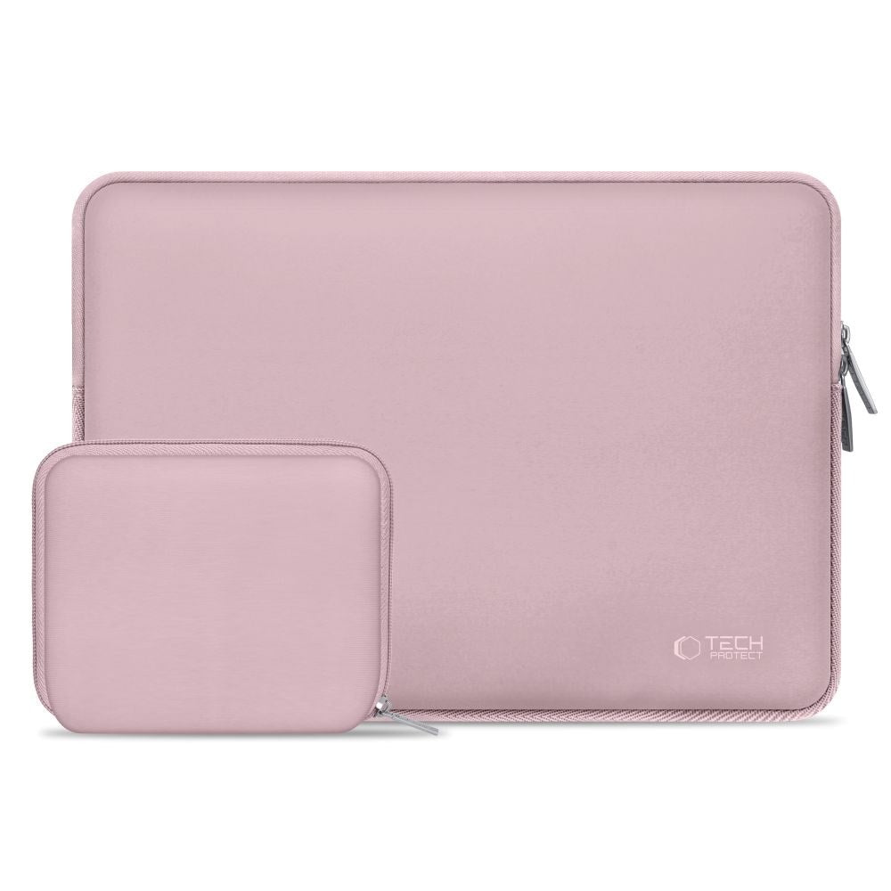 Tech-Protect Neoslim MacBook/Laptop 15-16" Sleeve m. Liten Veske - Rosa