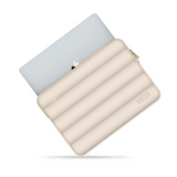 Tech-Protect Puffy MacBook / Laptop 15-16" Sleeve m. Liten Veske - Beige