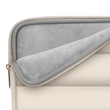 Tech-Protect Puffy MacBook / Laptop 15-16" Sleeve m. Liten Veske - Beige