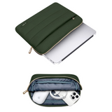 Tech-Protect Puffy MacBook / Laptop 15-16" Sleeve m. Liten Veske - Grønn