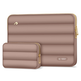 Tech-Protect Puffy MacBook / Laptop 15-16" Sleeve m. Liten Veske - Brun