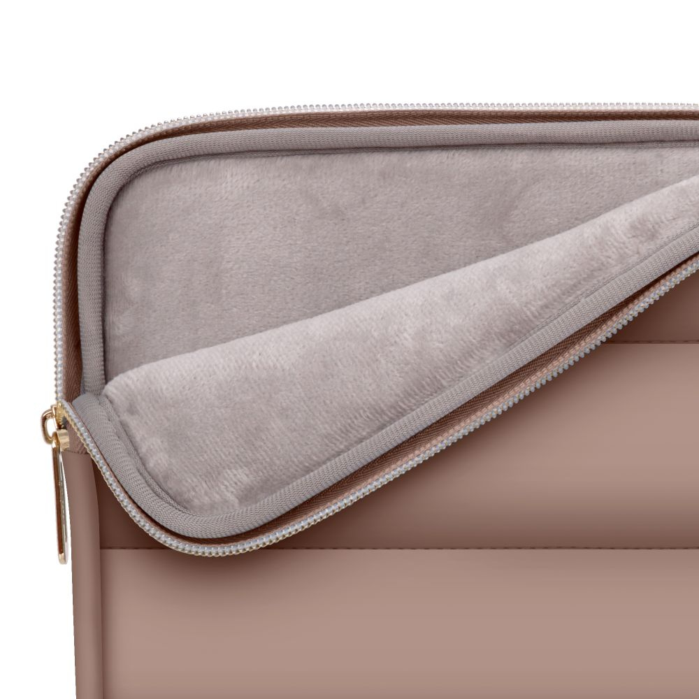 Tech-Protect Puffy MacBook / Laptop 15-16" Sleeve m. Liten Veske - Brun