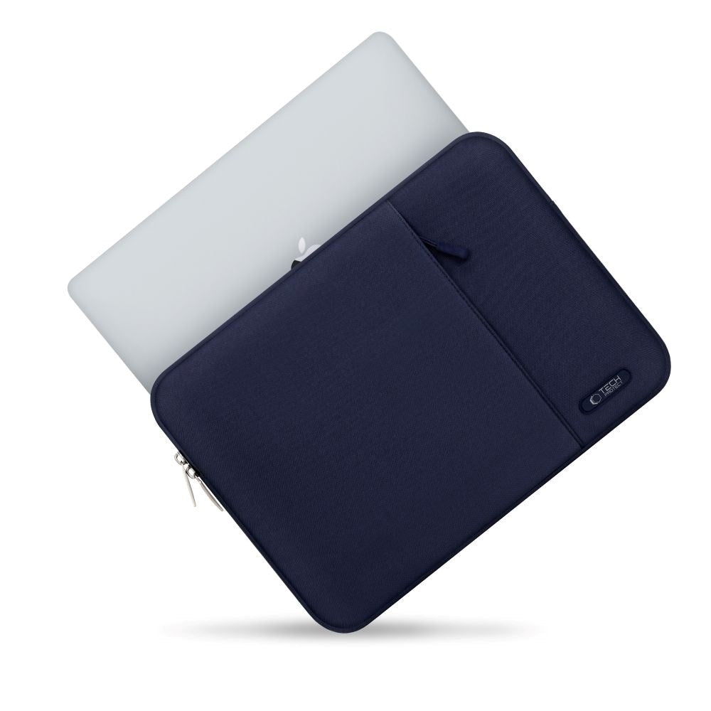 Tech-Protect Sleevy MacBook/Laptop 13-14" Sleeve m. Lomme - Blå