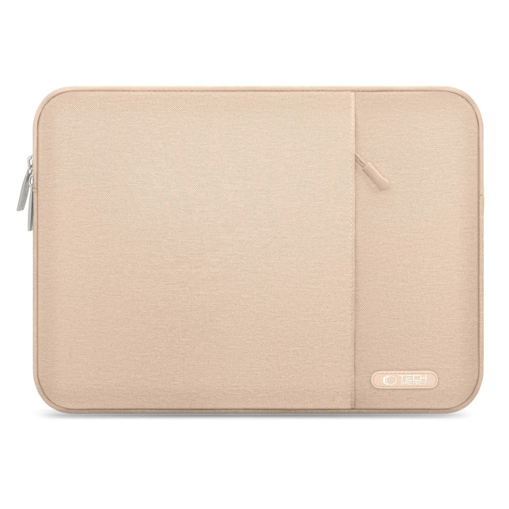 Tech-Protect Sleevy MacBook/Laptop 13-14" Sleeve m. Lomme - Beige