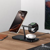 Tech-Protect 15W 3-i-1 Magnetisk Trådløs Lader - Qi2 / MagSafe Kompatibel - Svart