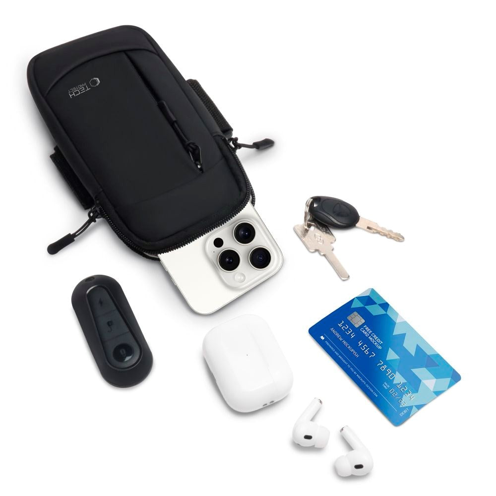 Tech-Protect Universal Løpearmbånd - Svart / Hvit