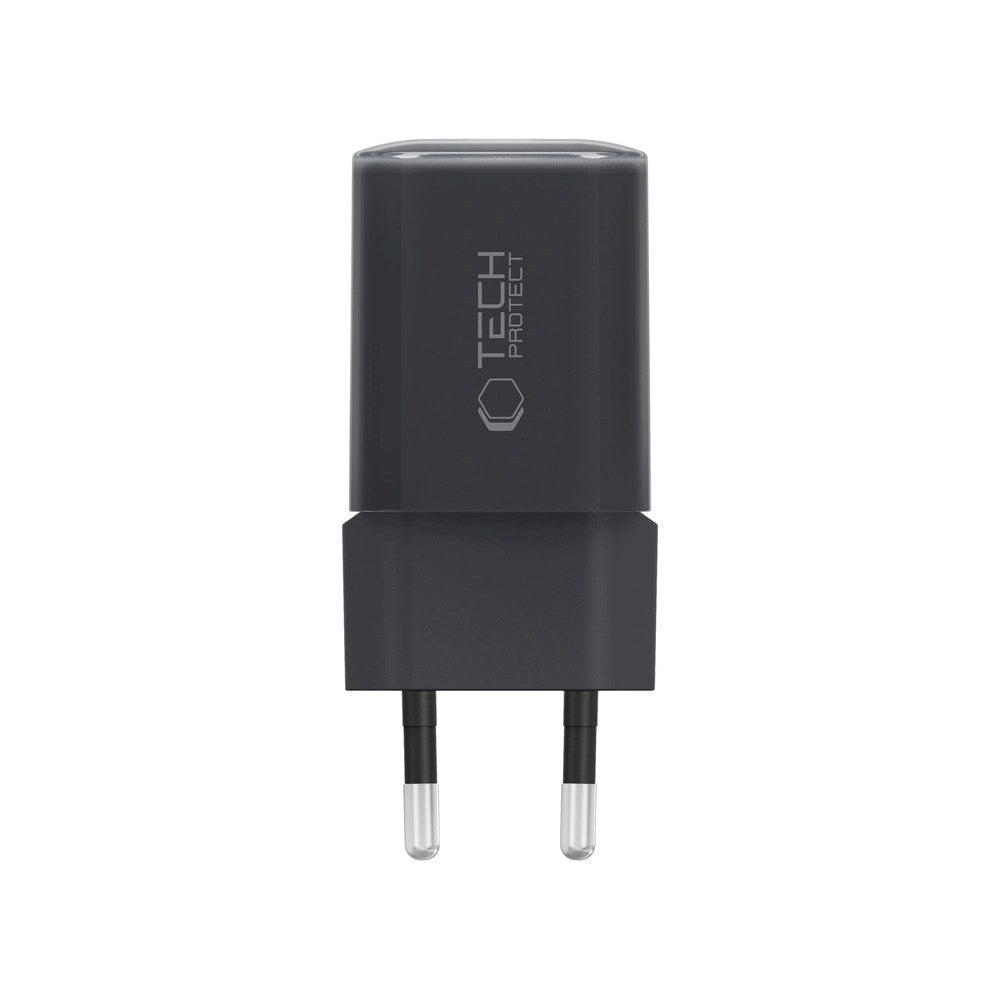 Tech-Protect 33W Vegglader m. 1x USB-A & 1x USB-C - Svart