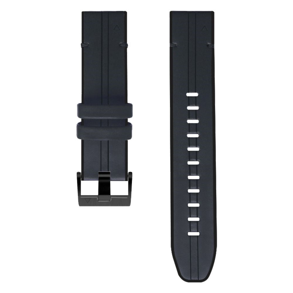 Universal Garmin 26 mm QuickFit-stropp Tech-Protect Kunst Skinnbelagt Silikonstropp - Svart