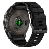 Universal Garmin 26mm QuickFit Tech-Protect Classic Nylon Reim - Svart