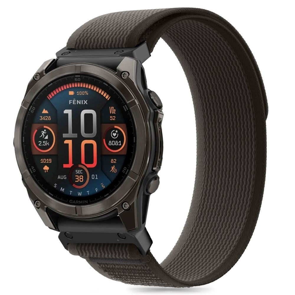 Universal Garmin 26 mm QuickFit Tech-Protect Nylonrem - Svart / Oransje