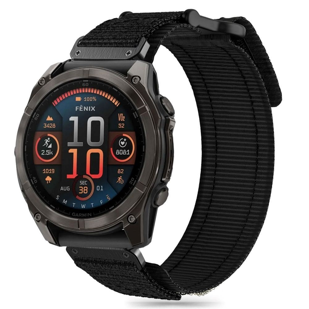 Universal Garmin 22mm QuickFit Tech-Protect Scout Pro Stoffrem - Svart