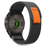 Universal Garmin 22mm QuickFit Tech-Protect Nylonrem - Svart / Oransje