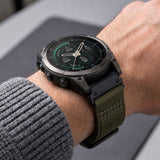 Universal Garmin 22mm QuickFit Tech-Protect Classic Nylon Reim - Grønn