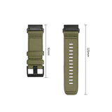 Universal Garmin 22mm QuickFit Tech-Protect Classic Nylon Reim - Grønn
