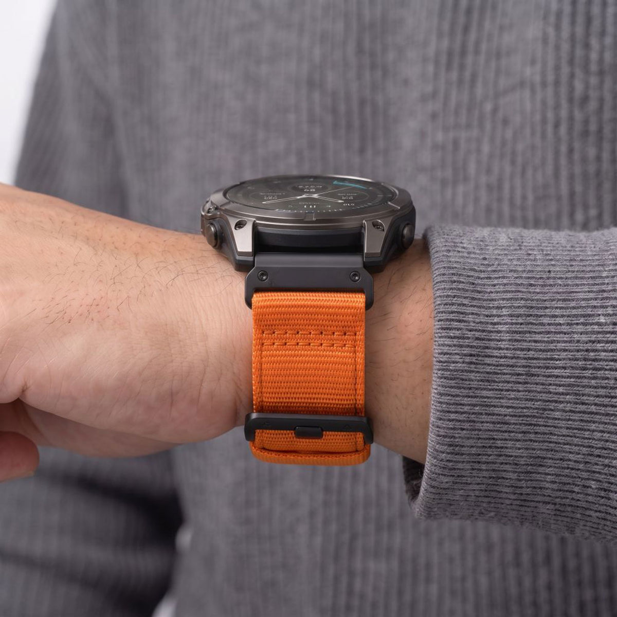 Universal Garmin 22mm QuickFit Tech-Protect Classic Nylon Reim - Oransje