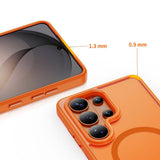 Samsung Galaxy S26 Ultra Tech-Protect MagMat Deksel - MagSafe Kompatibel - Matt Oransje