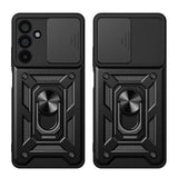 Samsung Galaxy A37 Tech-Protect Camshield Deksel med Magnetisk Ring & Stativfunksjon - Svart