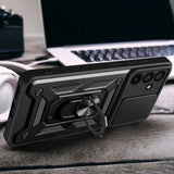 Samsung Galaxy A37 Tech-Protect Camshield Deksel med Magnetisk Ring & Stativfunksjon - Svart