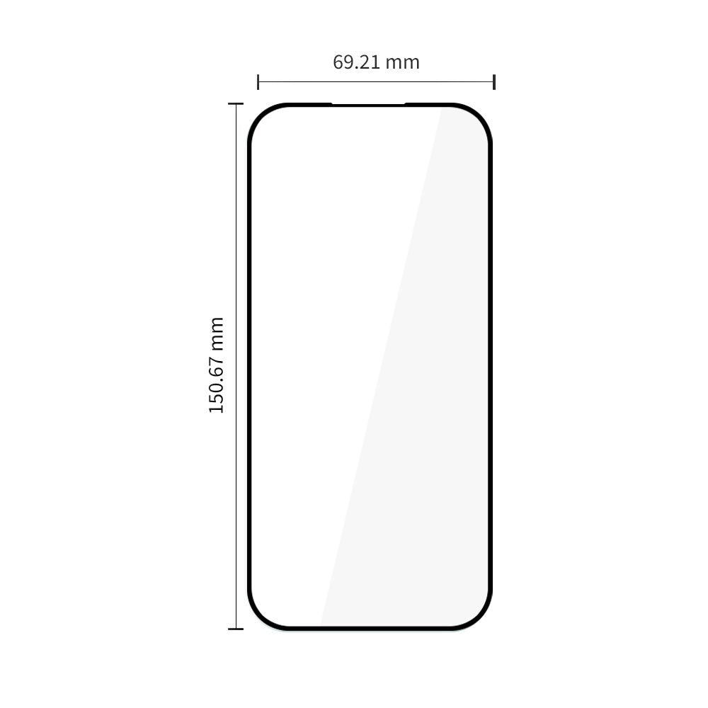 Google Pixel 10a / 9a Tech-Protect Glass Fit+ Herdet Skjermbeskyttelsesglass - 2 stk - Gjennomsiktig / Svart Kant