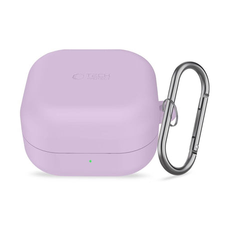 Samsung Galaxy Buds 4 / 4 Pro Tech-Protect Silikon Deksel m. Karabinkrok - Lilla