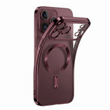 iPhone 18 Pro / 17 Pro Tech-Protect MagFlex Deksel - MagSafe Kompatibel - Burgundy / Gjennomsiktig