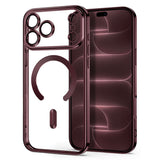 iPhone 18 Pro Max / 17 Pro Max Tech-Protect MagFlex Deksel - MagSafe Kompatibel - Burgundy / Gjennomsiktig