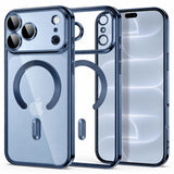 iPhone 18 Pro / 17 Pro Tech-Protect MagFlex Deksel - MagSafe Kompatibel - Blå / Gjennomsiktig