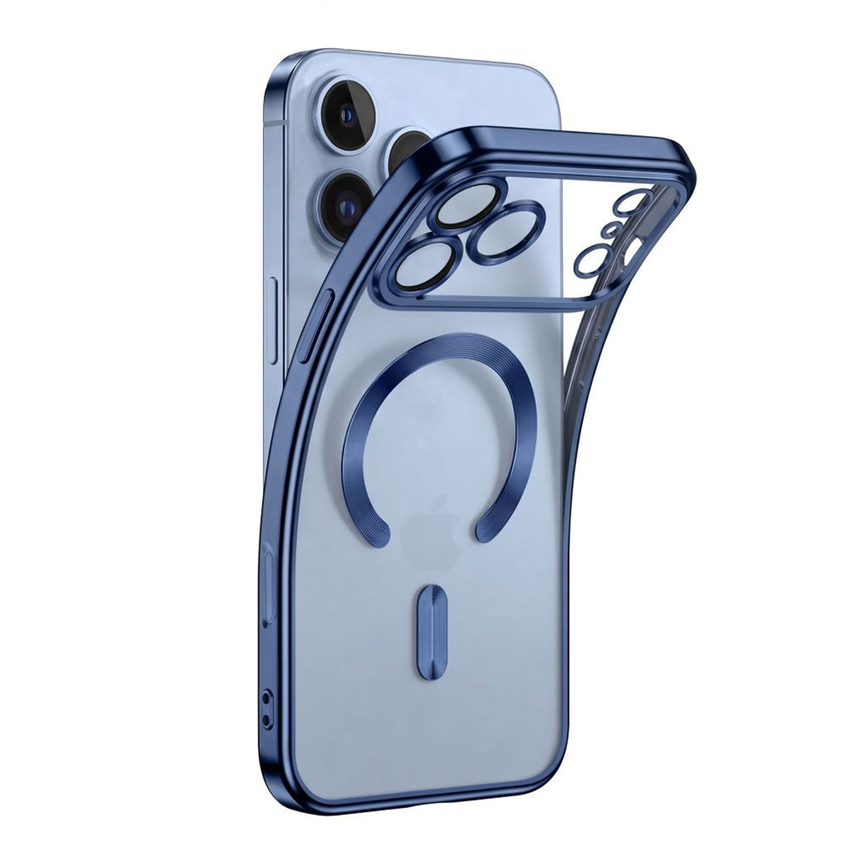 iPhone 18 Pro / 17 Pro Tech-Protect MagFlex Deksel - MagSafe Kompatibel - Blå / Gjennomsiktig