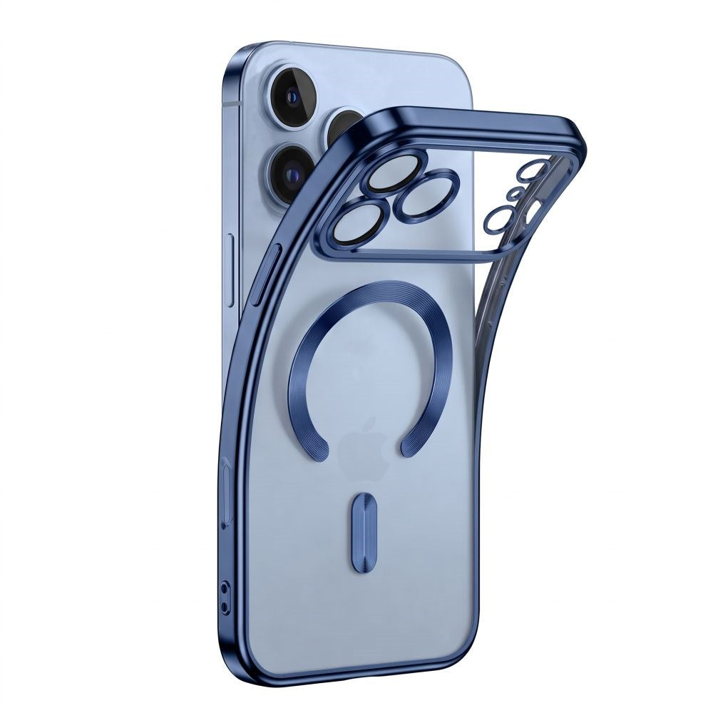 iPhone 18 Pro Max / 17 Pro Max Tech-Protect MagFlex Deksel - MagSafe Kompatibel - Blå / Gjennomsiktig