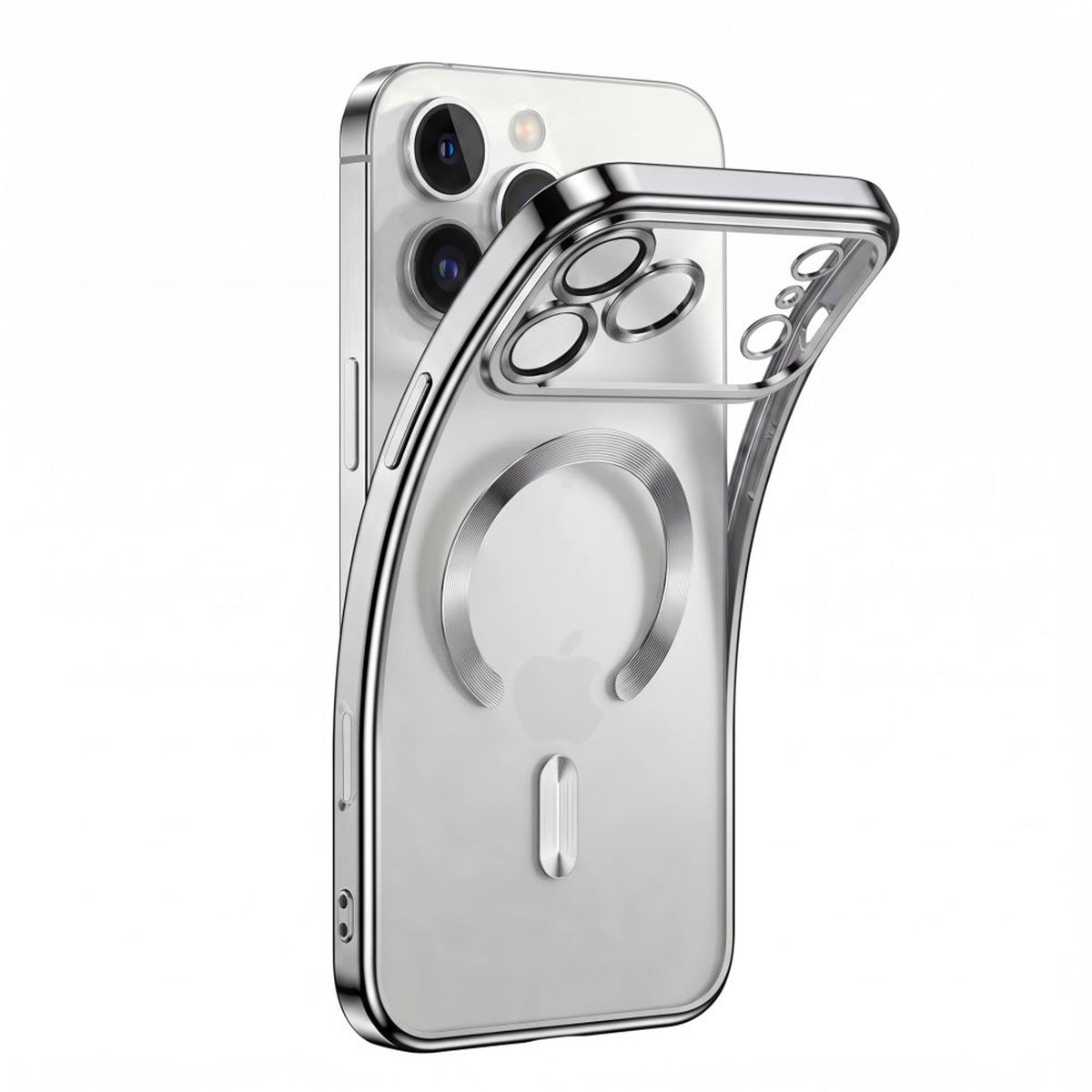 iPhone 18 Pro / 17 Pro Tech-Protect MagFlex Deksel - MagSafe Kompatibel - Sølv / Gjennomsiktig