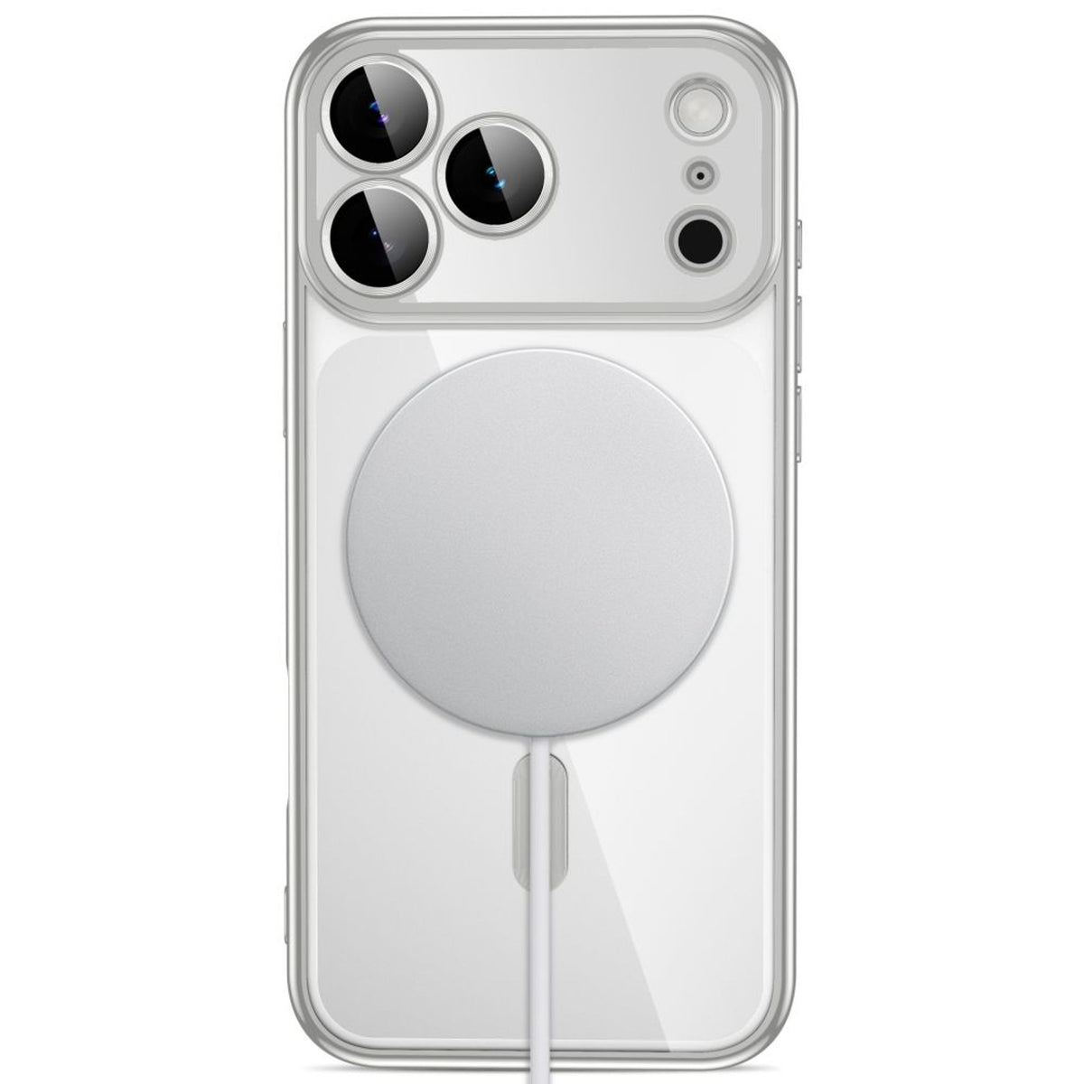 iPhone 18 Pro / 17 Pro Tech-Protect MagFlex Deksel - MagSafe Kompatibel - Sølv / Gjennomsiktig