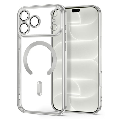 iPhone 18 Pro Max / 17 Pro Max Tech-Protect MagFlex Deksel - MagSafe Kompatibel - Sølv / Gjennomsiktig