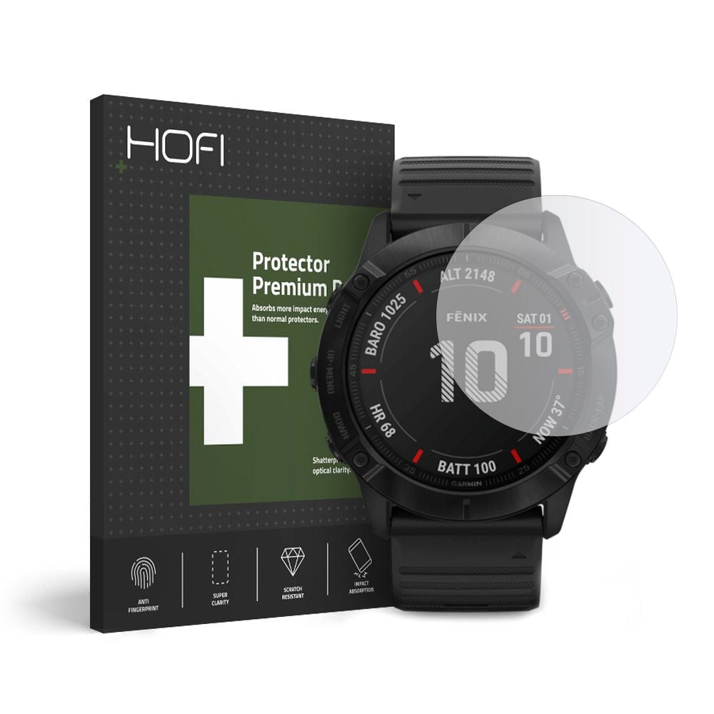 Garmin Fenix 6X/6X Pro Hofi Herdet Glass - Skjermbeskytter - Gjennomsiktig