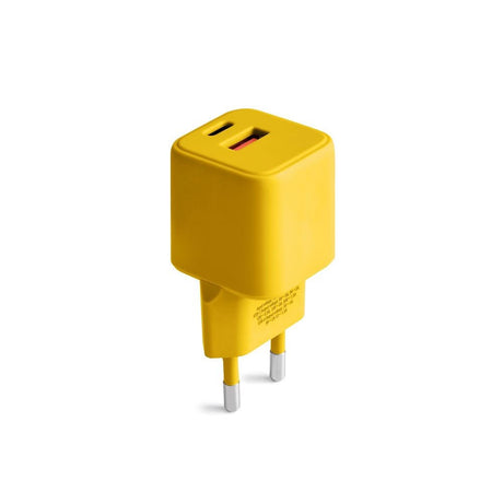 Colorum 30W Vegglader m. 1x USB-A & 1x USB-C - Yellow